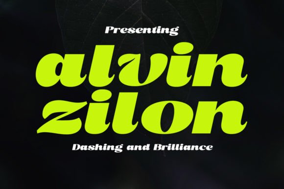Alvin Zilon: A Display Font for Editorial Design and Publishing
