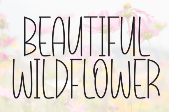 Beautiful Wildflower: A Handwritten Display Font for Digital Design