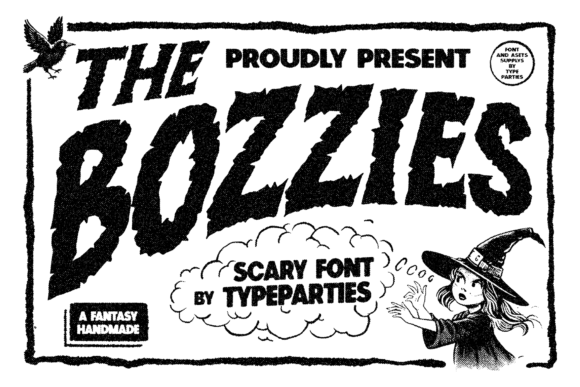 Bozzies Font: A Rough Display Typeface for Marketing Impact