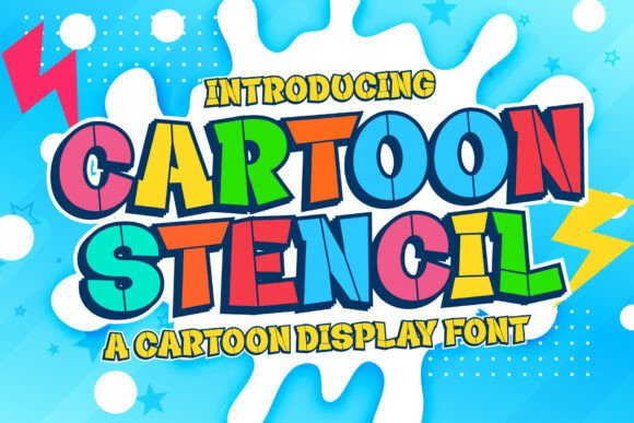 Cartoon Stencil Font: A Bold Display Typeface for Handmade Products