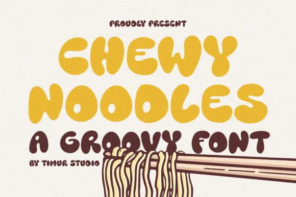 Chewy Noodles Font: A Retro Display Typeface for Modern Web Design