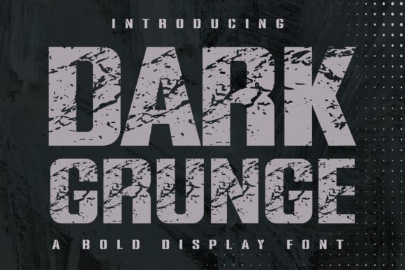 Dark Grunge Display Font for Handmade Products and Craft Projects