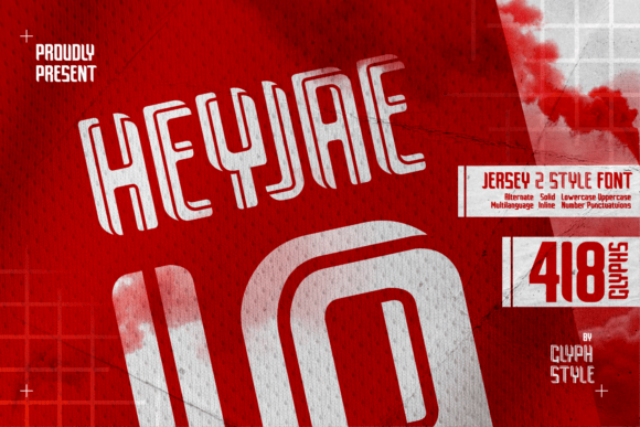 Heyjae Font: A Sporty Display Typeface for Crafters