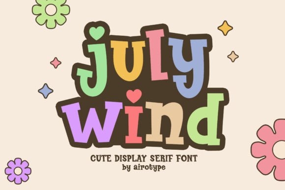 July Wind: A Playful Display Font for Campaign Design