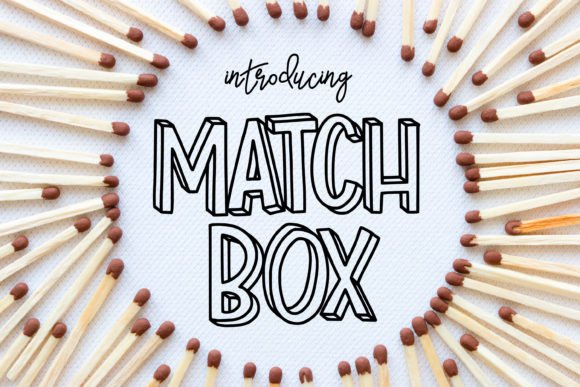 Match Box: A Bold 3D Display Font for Handmade Products