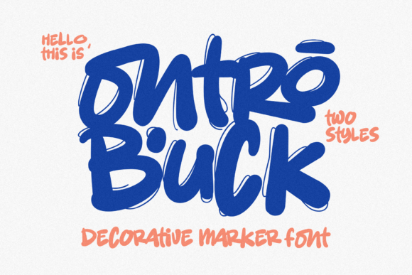 Ontro Buck: A Decorative Marker Font for Handmade Products That Sell