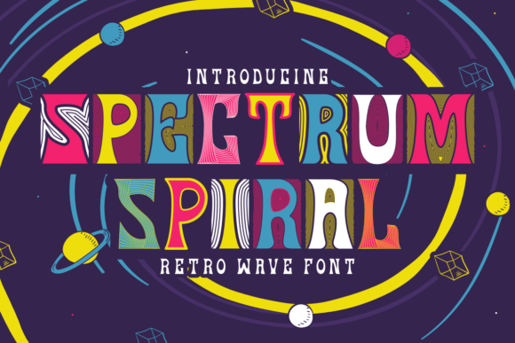 Spectrum Spiral: A Retro Wave Display Font for Modern Campaigns