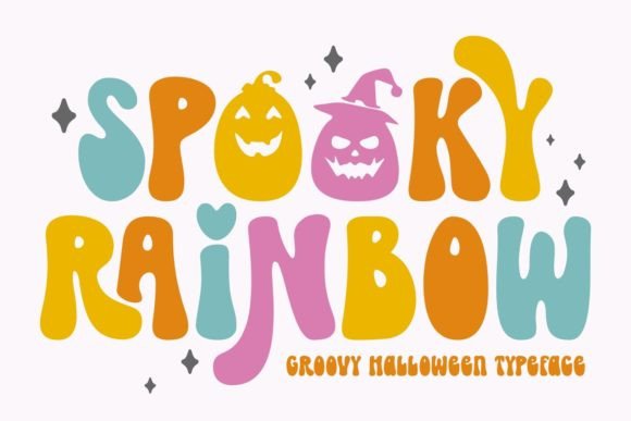 Spooky Rainbow: A Retro Halloween Display Font for Campaigns