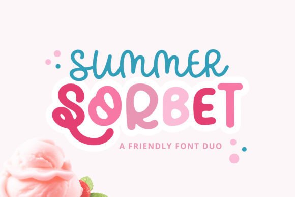 Summer Sorbet: A Groovy Display Font for Digital Design